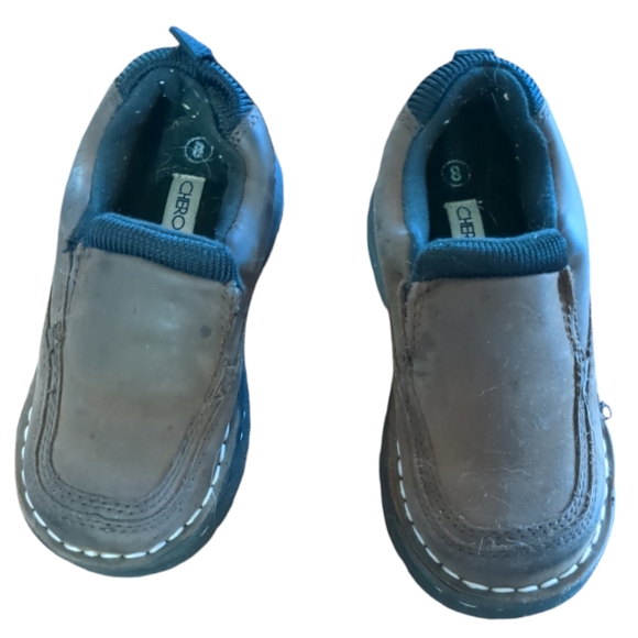 CHEROKEE Brown Slip On Dress Shoes Toddler Size 8 - Picture 2 of 6